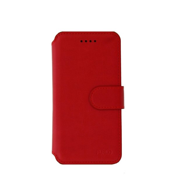 Ntech Ntech hoesje Geschikt voor iPhone 8 / 7 Luxe Portemonnee hoesje Furlo Design met Sta-Functie - Rood