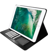 Ntech Ntech Apple iPad 9.7 (2018-2017) Premium Luxe hoesje Folio Cover hoesje Met 6 Pasjesruimte Zwart