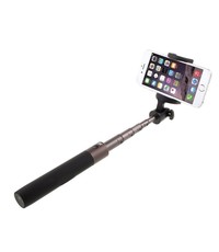 Ntech Ntech 3 in 1 Bluetooth Selfie Stick Foldable Monopod Apple Geschikt voor iPhone Xs(Max)/ Samsung Galaxy S10(+)/Huawei P30 Pro - Zwart