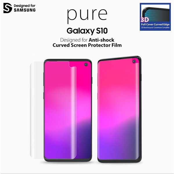 Araree Geschikt voor Samsung Galaxy S10 Araree Pure 3D Pre-Curved Screenprotector Folie/PET