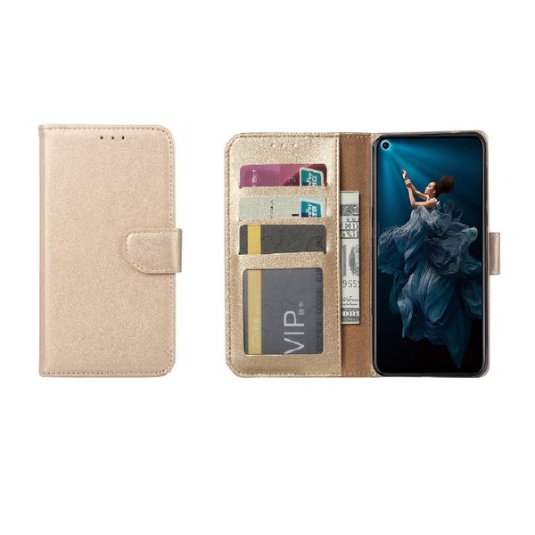 Merkloos Ntech Honor 20 Portemonnee Hoesje / Book Case - Goud