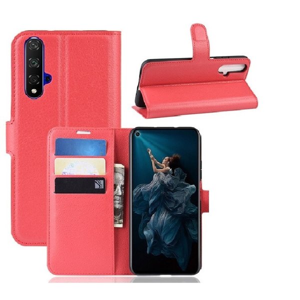 Ntech Ntech Geschikt voor Honor 20 lite Portemonnee Hoesje / Book Case - Pink/Roze