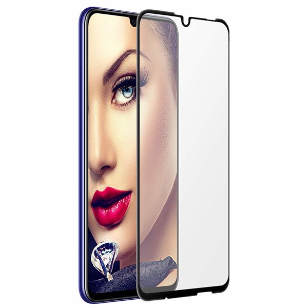 Ntech Ntech Geschikt voor Huawei P Smart Plus (2019) full cover Tempered Glass - Zwart