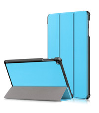 Ntech Samsung Galaxy Tab A 10.1 2019 hoes - Smart Tri-Fold Bookcase - Turquoise