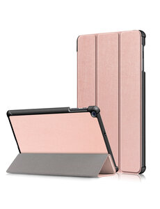 Ntech Samsung Galaxy Tab A 10.1 2019 hoes - Smart Tri-Fold Bookcase - Rose Goud