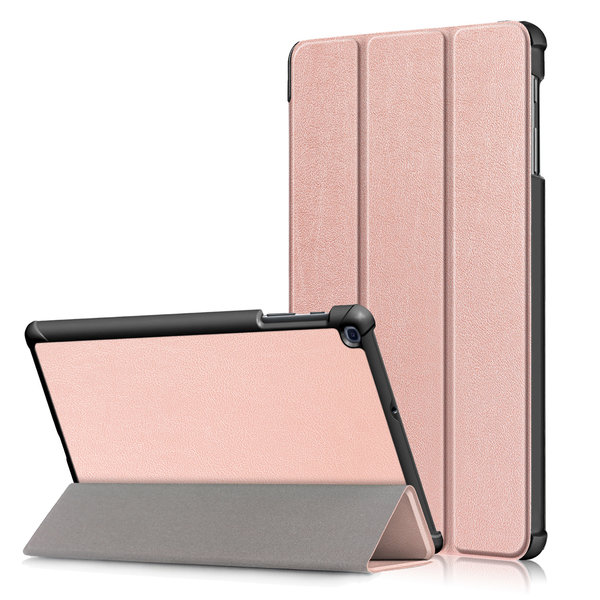 Ntech Hoes Geschikt voor Samsung Galaxy Tab A 10.1 2019 hoes - Smart Tri-Fold Bookcase - Rose Goud