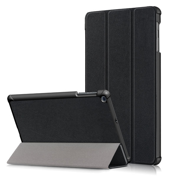 Ntech Hoes Geschikt voor Samsung Galaxy Tab A 10.1 2019 hoes - Smart Tri-Fold Bookcase - Zwart