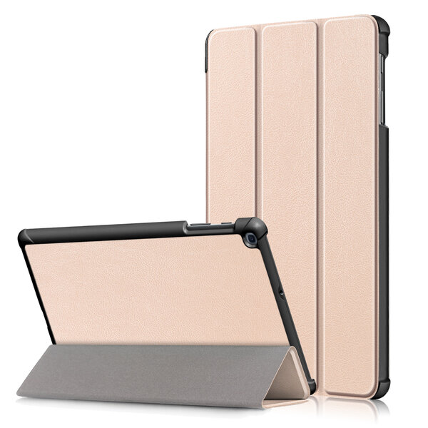 Ntech Hoes Geschikt voor Samsung Galaxy Tab A 10.1 2019 hoes - Smart Tri-Fold Bookcase - Goud