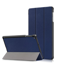 Ntech Samsung Galaxy Tab A 10.1 2019 hoes - Smart Tri-Fold Bookcase - Donkerblauw