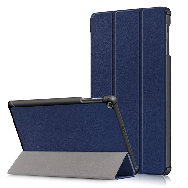 Ntech Hoes Geschikt voor Samsung Galaxy Tab A 10.1 2019 hoes - Smart Tri-Fold Bookcase - Donkerblauw