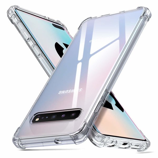 Ntech Ntech Hoesje Geschikt Voor Samsung Galaxy S10 5G Transparant Anti Shock Back hoesje