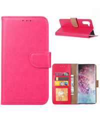 Ntech Ntech Samsung Galaxy Note 10 Portemonnee / Booktype hoesje - Pink/Roze