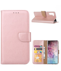 Ntech Ntech Samsung Galaxy Note 10 Portemonnee / Booktype hoesje - Rose Goud