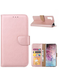 Ntech Ntech Samsung Galaxy Note 10 Portemonnee / Booktype hoesje - Rose Goud