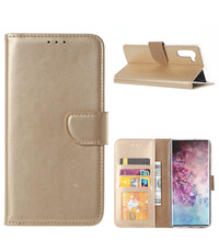 Ntech Ntech Portemonnee Hoesje voor Samsung Galaxy Note 10 - Goud