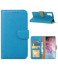 Ntech Ntech Samsung Galaxy Note 10 Portemonnee / Booktype Hoesje - Blauw