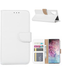 Ntech Ntech Portemonnee Hoesje voor Samsung Galaxy Note 10 Plus - Wit