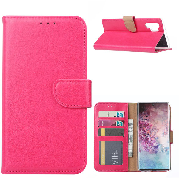 Ntech Ntech Portemonnee Hoesje Geschikt Voor Samsung Galaxy Note 10 Plus - Pink/Roze