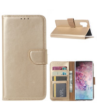 Ntech Ntech Portemonnee Hoesje voor Samsung Galaxy Note 10 Plus - Goud