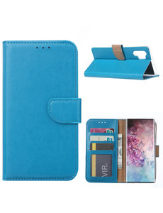 Ntech Ntech Portemonnee Hoesje voor Samsung Galaxy Note 10 Plus - Blauw