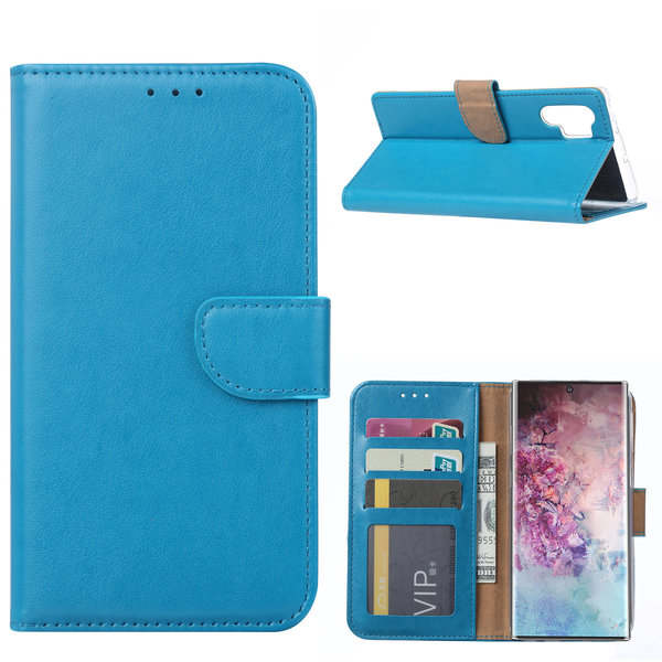 Ntech Ntech Portemonnee Hoesje Geschikt Voor Samsung Galaxy Note 10 Plus - Blauw