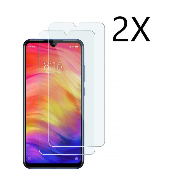 Ntech Ntech 2 Pack Screenprotector geschikt voor Xiaomi Redmi Note 7/ Note 7 Pro Screenprotector / Anti-Scratch Tempered Glass (0.3mm)