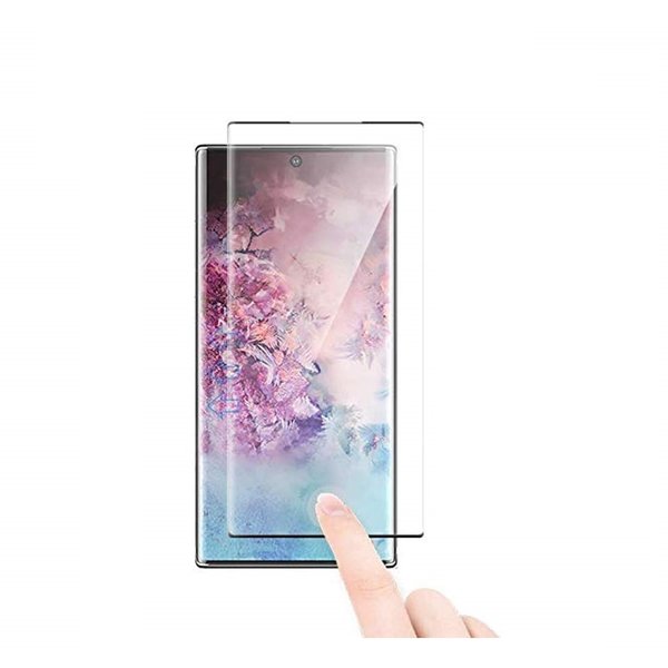 Ntech Ntech Screenprotector Geschikt voor Samsung Galaxy Note 10 Screenprotector Tempered Glass - Zwart