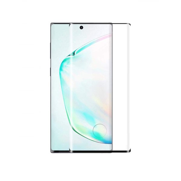 Ntech Ntech Screenprotector Geschikt voor Samsung Galaxy Note 10 Plus full cover Screenprotector - Zwart