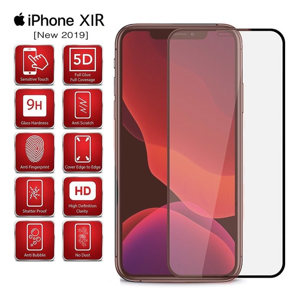 Ntech Ntech Screenprotector Full Cover Screenprotector voor Geschikt voor iPhone 11 - Zwart