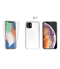 Ntech Ntech 360° Hoesje 2 in 1 Case voor Apple iPhone 11 Transparant