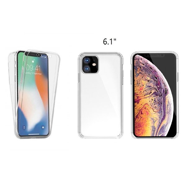 Ntech Ntech hoesje 360° Hoesje 2 in 1 Case Geschikt voor iPhone 11 Transparant