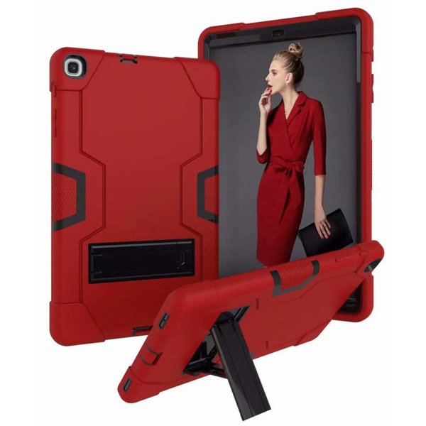 Ntech Ntech Armor Kickstand Hoesje Hoesje Geschikt Voor Samsung Galaxy Tab A 10.1 (2019) - Rood