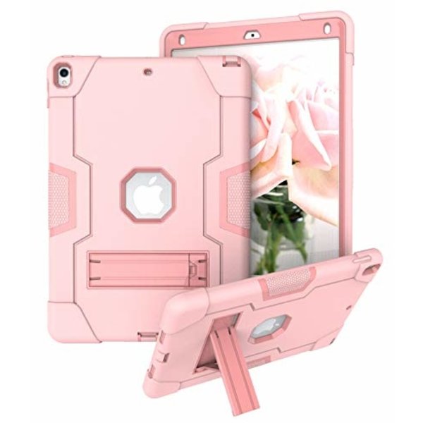 Ntech Ntech Hoes geschikt voor iPad Apple iPad Air 10.5 (2019) Built in Kickstand Armor - Rosegoud