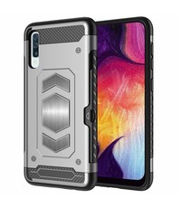 Ntech Ntech Luxe Armor Hoesje - Samsung Galaxy A50 - Zilver