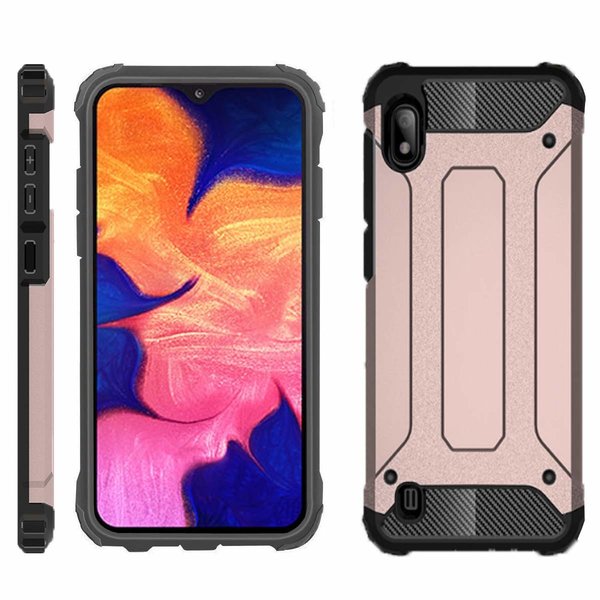 Ntech Ntech Hoesje Geschikt Voor Samsung Galaxy A10 Armor hoesje - Rose Goud