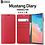 Araree Geschikt voor Samsung Galaxy S10 Araree Mustang Diary Portemonnee Hoesje - Rood