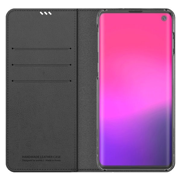 Araree Geschikt voor Samsung Galaxy S10 Araree Mustang Diary Portemonnee Hoes- Donker Grijs