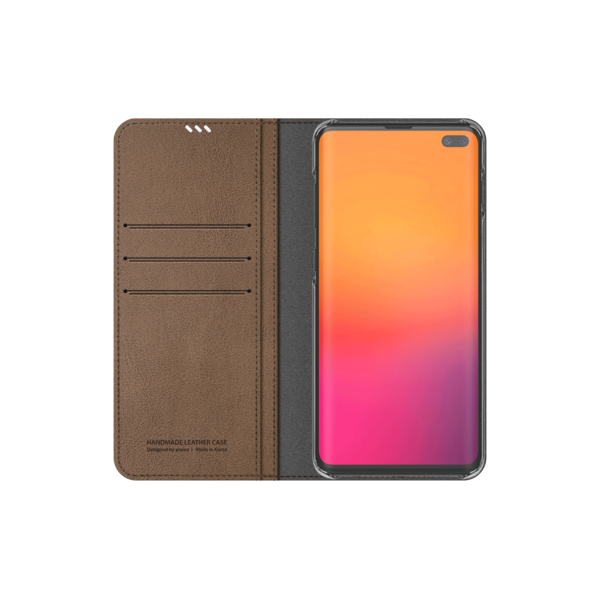 Araree Geschikt voor Samsung Galaxy S10+ Araree Mustang Diary Portemonnee Hoesje - Bruin