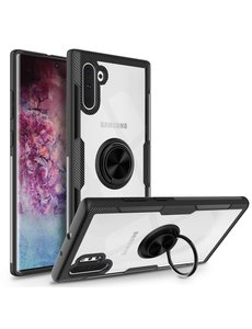 Ntech Ntech Samsung Galaxy Note 10 Luxe TPU Magnetisch Ring houder - Zwart