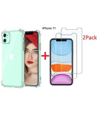 Ntech Ntech Apple iPhone 11 Anti Shock Hoesje + 2X Screenprotector