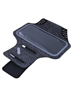 Ntech Ntech Sportarmband Fabric/Stof Apple Geschikt voor iPhone 11 - Zwart/Grijs