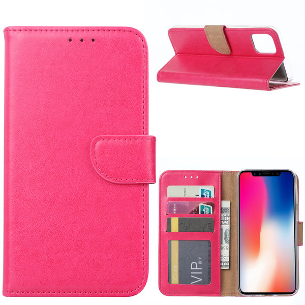Ntech Ntech hoesje Geschikt voor iPhone 11 Portemonnee / Booktype hoesje - Roze