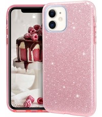 Ntech Ntech Apple iPhone 11 Pro Glitter TPU Back Hoesje - Roze