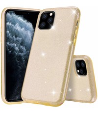 Ntech Ntech Apple iPhone 11 Pro Glitter TPU Back Hoesje - Goud