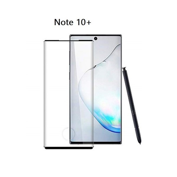 Ntech Geschikt voor Samsung Galaxy Note 10 Plus Full glue Protector Zwart - Ntech