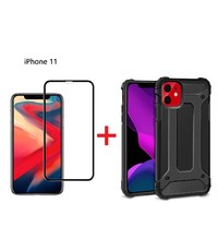 Ntech Apple iPhone 11 Screen Protector Zwart + Armor Hoesje - Ntech