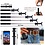 Ntech Selfie Stick 3 in 1 Bluetooth - Selfie Stick Tripod Geschikt voor iPhone 16 / 16 Pro/ 16 Pro Max/ 15/15 Pro/15 Pro Max/ 14 / 14 Pro/13/13 Pro/12/ 12 Pro/ 13 Pro Max - Zwart Ntech