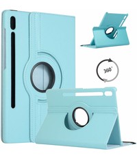 Ntech Samsung Galaxy Tab S6 360° Draaibare Hoes - Turquoise Ntech