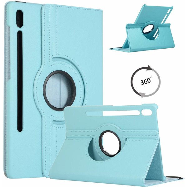 Ntech Hoes Geschikt voor Samsung Galaxy Tab S6 360° Draaibare Hoes - Turquoise Ntech