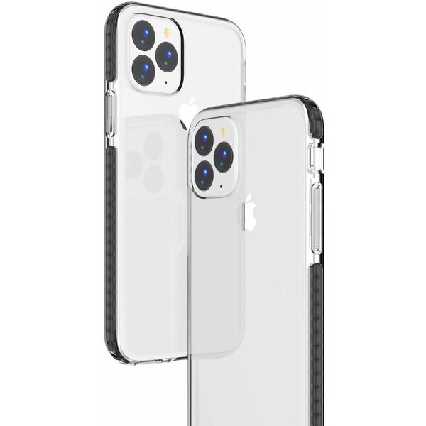 Ntech Hoesje Geschikt voor iPhone 11 Pro Anti Shock Hoesje - Zwart & Transparant